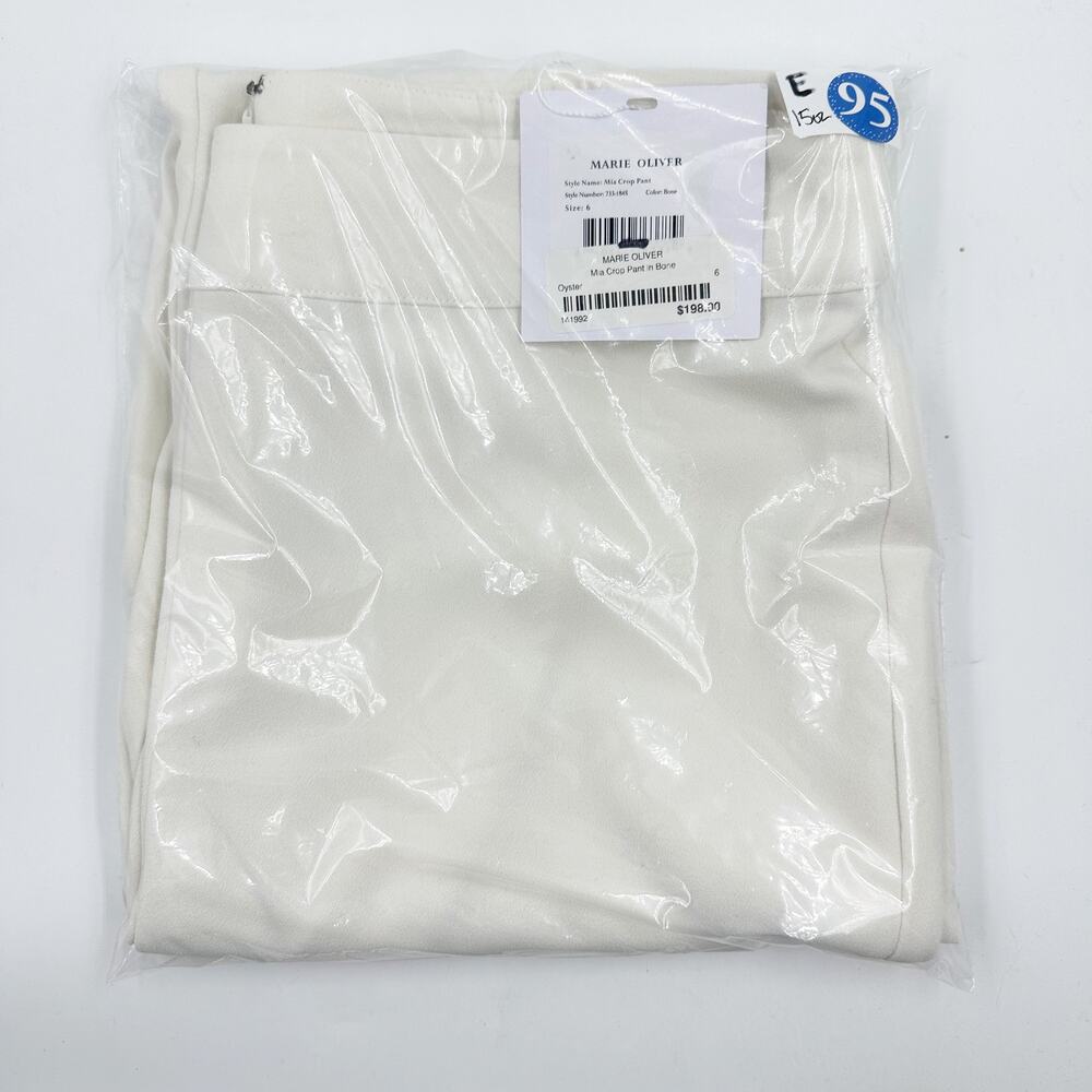 Marie Oliver Mia Crop Pant in Bone White US 6 NWT Minimalist Soft Girl - Picture 6 of 6
